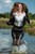 wetfoto wet fully clothed girl in the lake