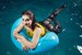 wetfoto wetlook fully clothed girl skirt pantyhose swims pool