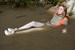 wetfoto girl get wet swims white jeans socks sneakers