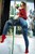 wetlook girl get wet clothed slim jeggings red socks