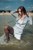 wetfoto girl swims lake pantyhose bodysuit